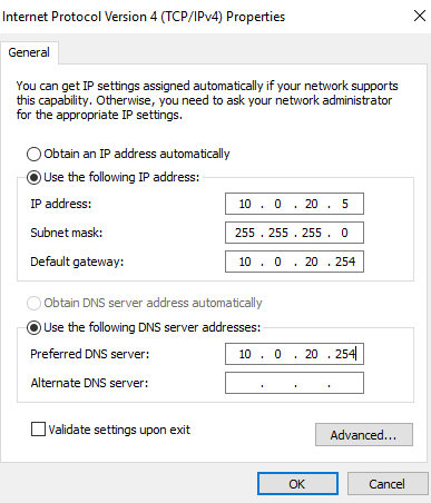 Active Directory Config 1